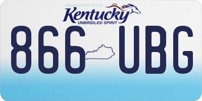 KY license plate 866UBG