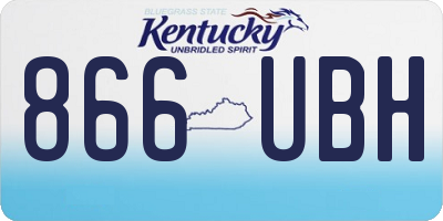 KY license plate 866UBH