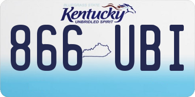 KY license plate 866UBI