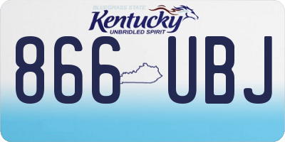KY license plate 866UBJ