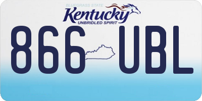 KY license plate 866UBL