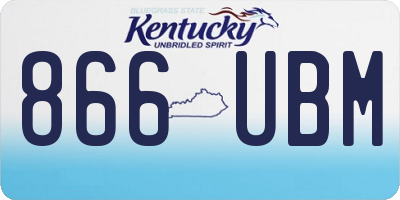 KY license plate 866UBM