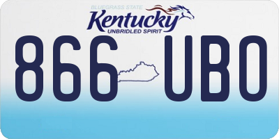 KY license plate 866UBO