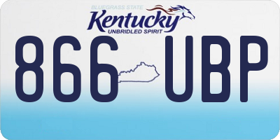 KY license plate 866UBP