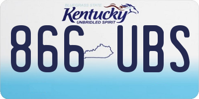 KY license plate 866UBS