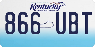 KY license plate 866UBT
