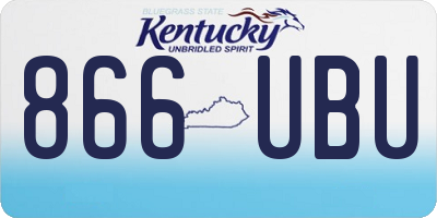 KY license plate 866UBU