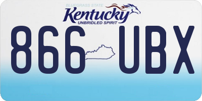 KY license plate 866UBX