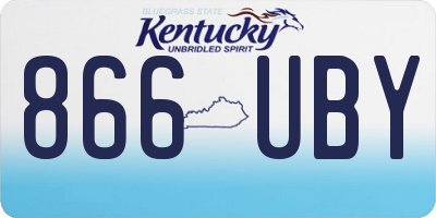 KY license plate 866UBY