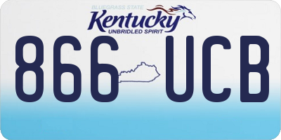 KY license plate 866UCB