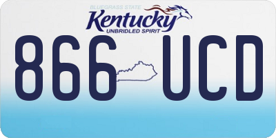 KY license plate 866UCD