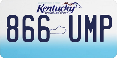 KY license plate 866UMP