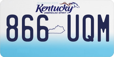 KY license plate 866UQM