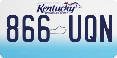 KY license plate 866UQN
