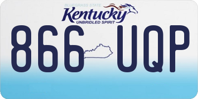 KY license plate 866UQP