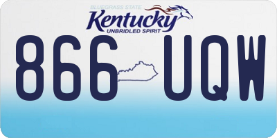 KY license plate 866UQW