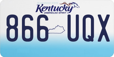 KY license plate 866UQX
