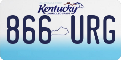 KY license plate 866URG