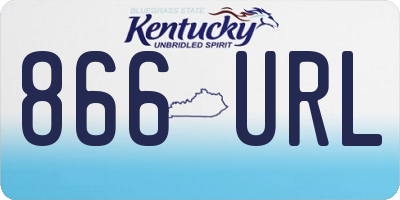 KY license plate 866URL
