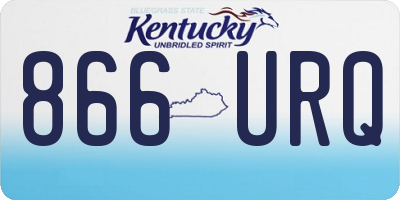KY license plate 866URQ