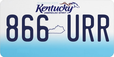 KY license plate 866URR
