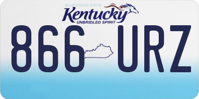 KY license plate 866URZ