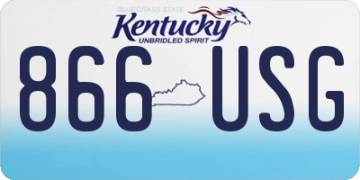 KY license plate 866USG