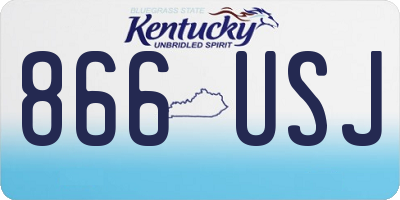 KY license plate 866USJ