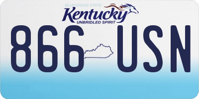 KY license plate 866USN