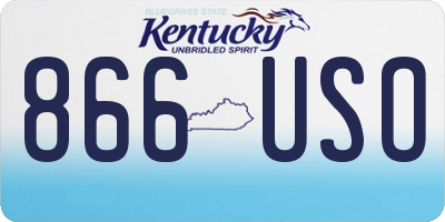 KY license plate 866USO