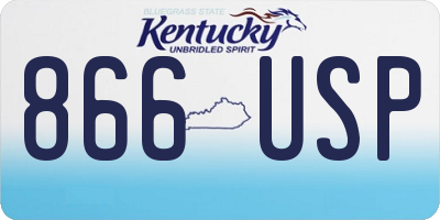 KY license plate 866USP