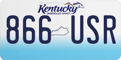 KY license plate 866USR