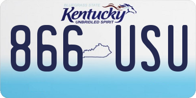 KY license plate 866USU
