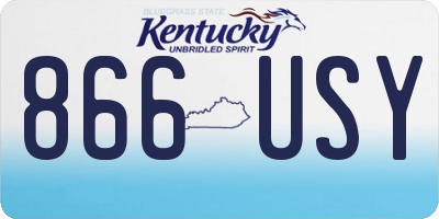 KY license plate 866USY