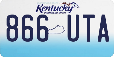 KY license plate 866UTA