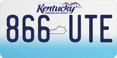 KY license plate 866UTE