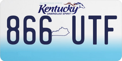 KY license plate 866UTF