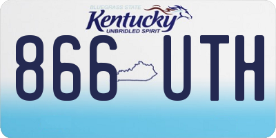 KY license plate 866UTH