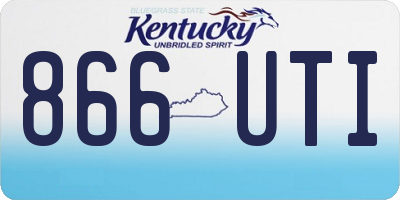 KY license plate 866UTI