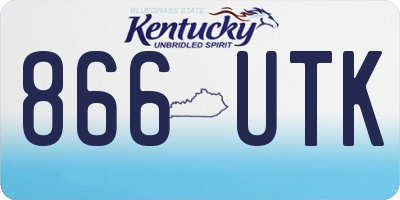 KY license plate 866UTK