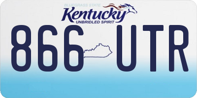 KY license plate 866UTR