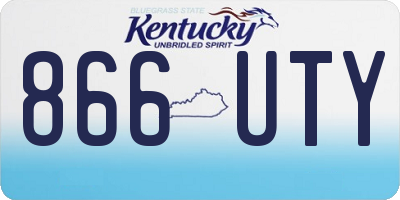 KY license plate 866UTY