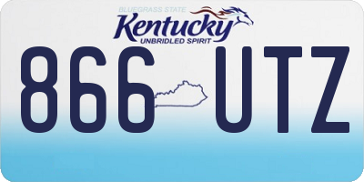 KY license plate 866UTZ