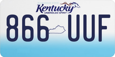 KY license plate 866UUF
