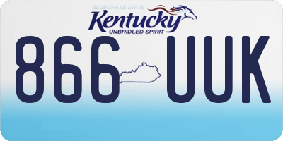 KY license plate 866UUK