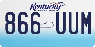 KY license plate 866UUM