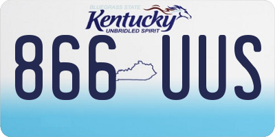 KY license plate 866UUS