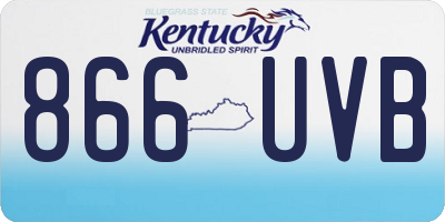 KY license plate 866UVB
