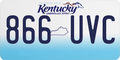 KY license plate 866UVC