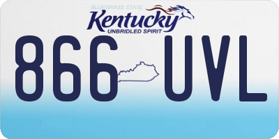 KY license plate 866UVL